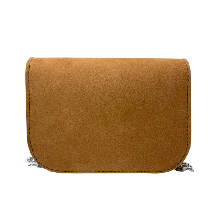Chicca Mini TOOitaly: Messenger Bag artigianale Made in Italy compatta in PVC e Alcantara con tracolla e dettagli in resina