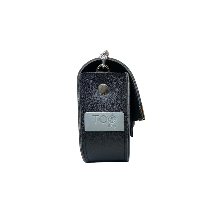 Chicca Maxi TOOitaly: Messenger Bag artigianale Made in Italy compatta in PVC e Alcantara con tracolla e dettagli in resina