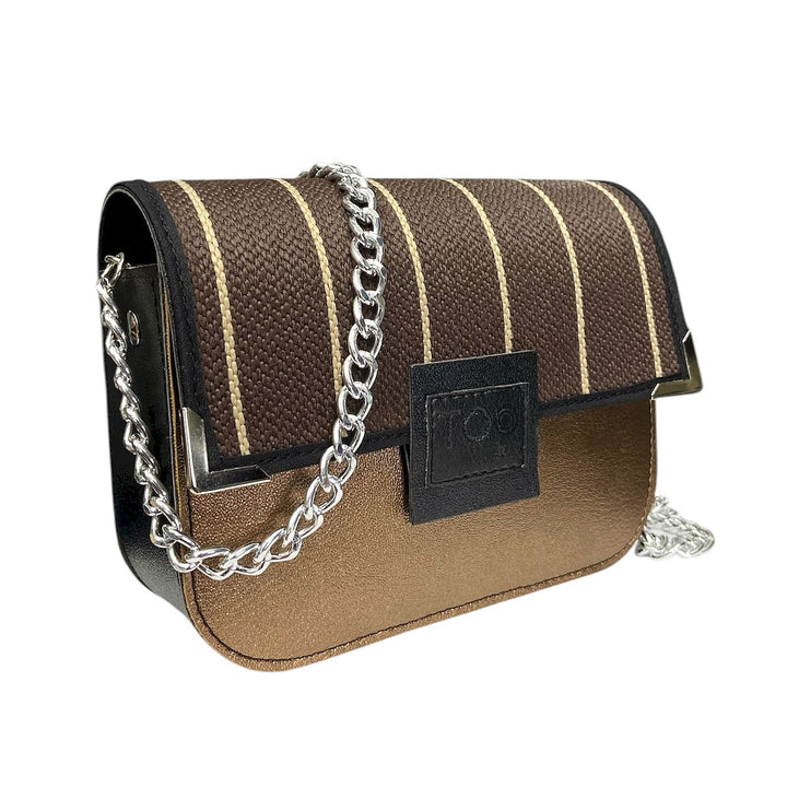 Chicca Maxi TOOitaly: Messenger Bag artigianale Made in Italy compatta in PVC e Alcantara con tracolla