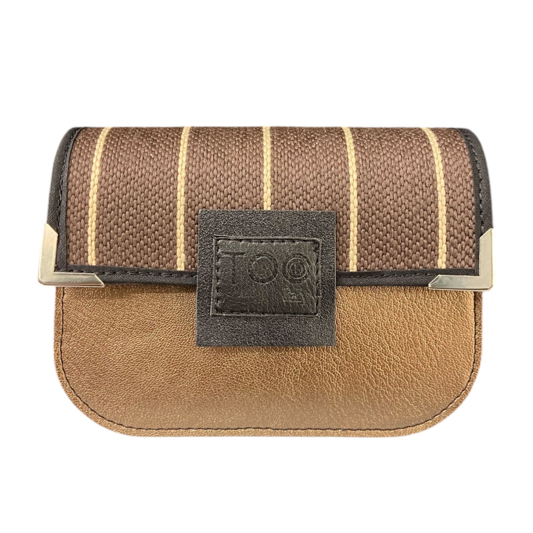 Chicca Mini Rafia cioccolato e bronzo - Messenger Bag con tracolla - Chicca Mini