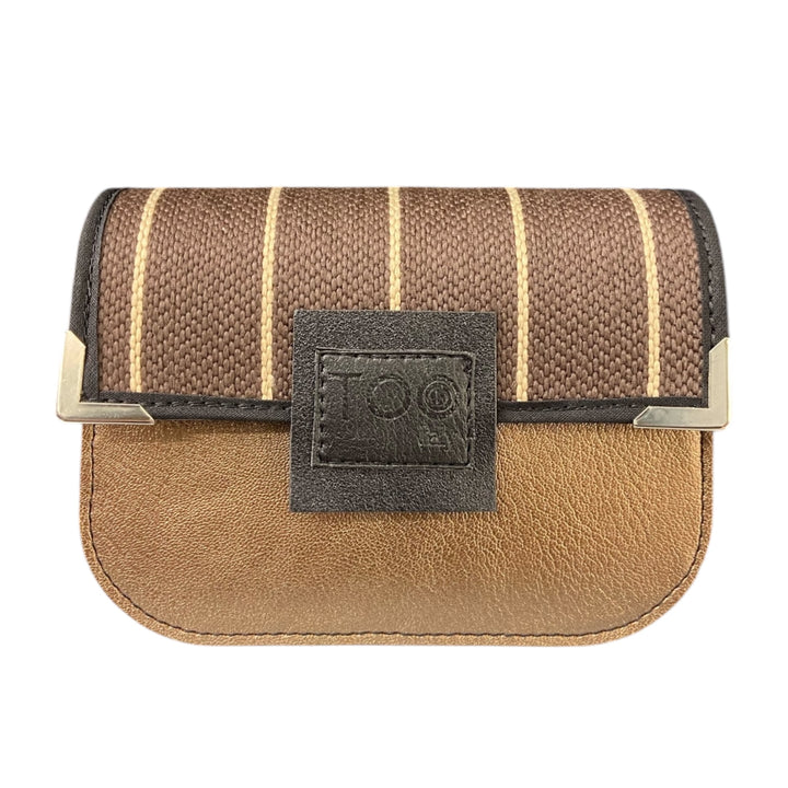Chicca Mini Rafia cioccolato e bronzo - Messenger Bag con tracolla - Chicca Mini