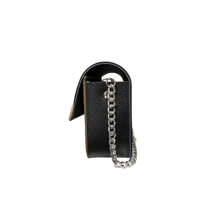 Chicca Maxi TOOitaly: Messenger Bag artigianale Made in Italy compatta in PVC e Alcantara con tracolla