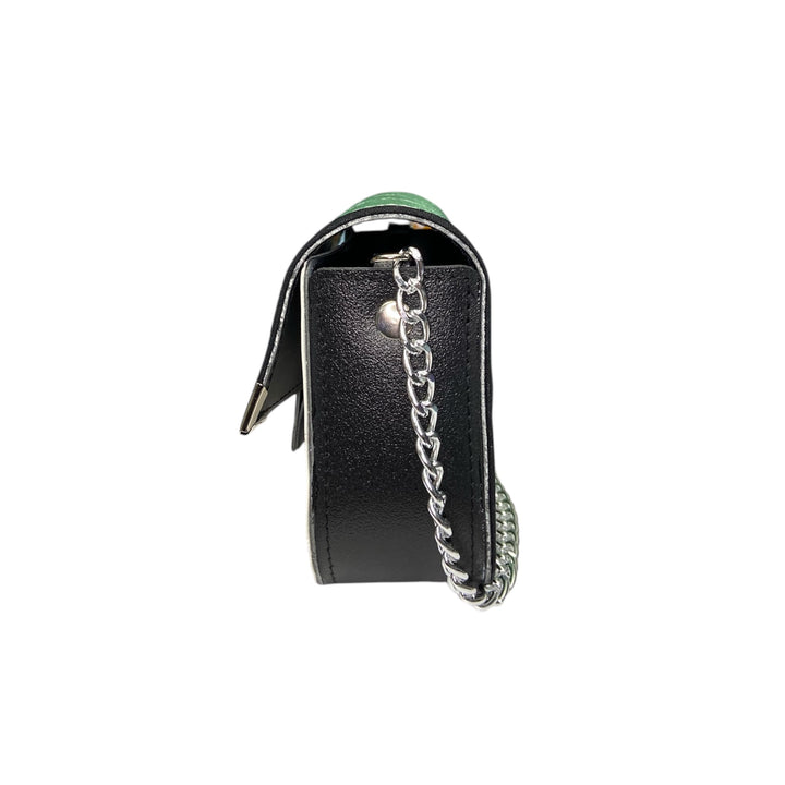 Chicca Maxi TOOitaly: Messenger Bag artigianale Made in Italy compatta in PVC e Alcantara con tracolla