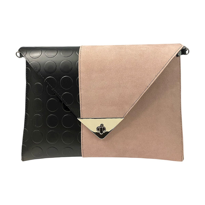 Borsa a mano e tracolla Clutch Maxi di TOOitaly, design compatto, struttura rigida in PVC rivestita in alcantara 100%
circolare o pelle ecologica