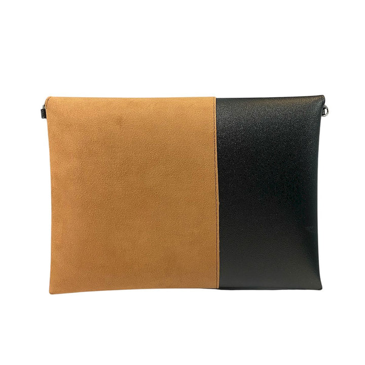 Borsa a mano e tracolla Clutch Maxi di TOOitaly, design compatto, struttura rigida in PVC rivestita in alcantara 100%
circolare o pelle ecologica