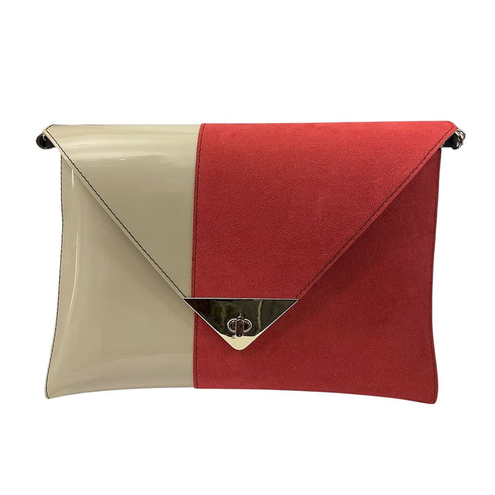Borsa a mano e tracolla Clutch Maxi di TOOitaly, design compatto, struttura rigida in PVC rivestita in alcantara 100%
circolare o pelle ecologica