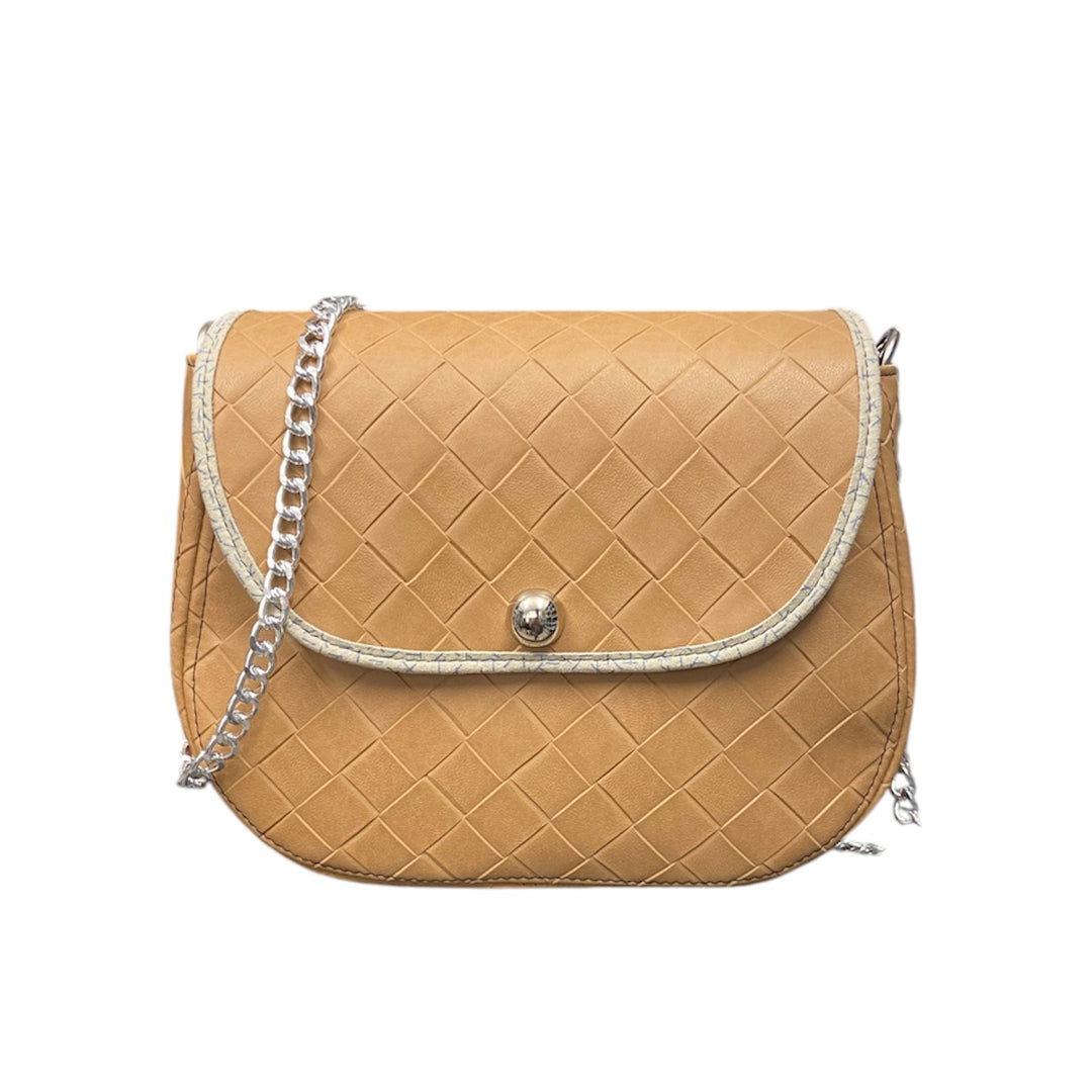 Everyday, borsa con struttura semirigida in pelle vegan intrecciata corda con bordo a contrasto in alcantara ghiaccio con stecchetta blu