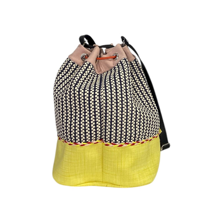 Secchiello di TOOitaly: borsa a tracolla donna con struttura rinforzata, in alcantara o tessuti circolari