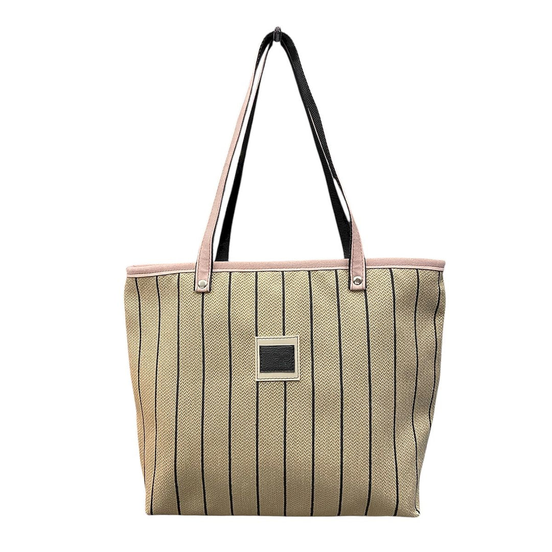 Tote : borsa a spalla artigianale in tessuti circolari e alcantara, con tasca interna con cerniera, chiusura calamitata e manici in Cordura riciclata