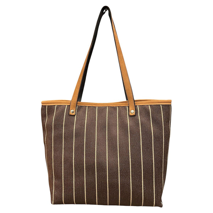 Tote : borsa a spalla artigianale in tessuti circolari e alcantara, con tasca interna con cerniera, chiusura calamitata e manici in Cordura riciclata