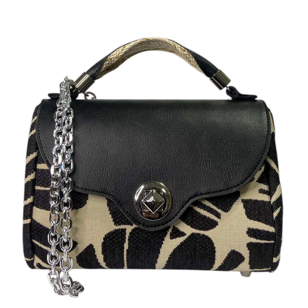 La Miura Mini di TOOitaly, la borsa donna a tracolla in tessuti di alta tappezzeria e alcantara, un mix perfetto di eleganza, sostenibilità e praticità