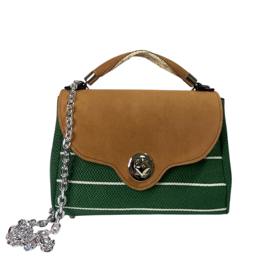 La Miura Mini di TOOitaly, la borsa donna a tracolla in tessuti di alta tappezzeria e alcantara, un mix perfetto di eleganza, sostenibilità e praticità