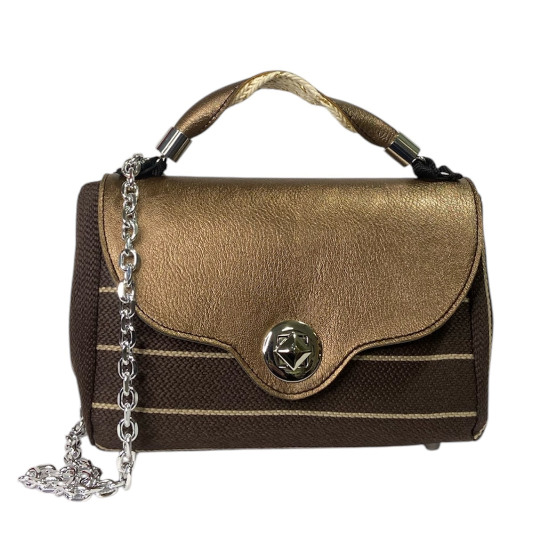 La Miura Mini di TOOitaly, la borsa donna a tracolla in tessuti di alta tappezzeria e alcantara, un mix perfetto di eleganza, sostenibilità e praticità