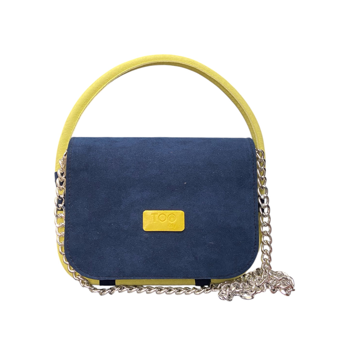 Chicca Maxi TOOitaly: Borsa donna Made in Italy compatta in pelle vegana a mano e tracolla