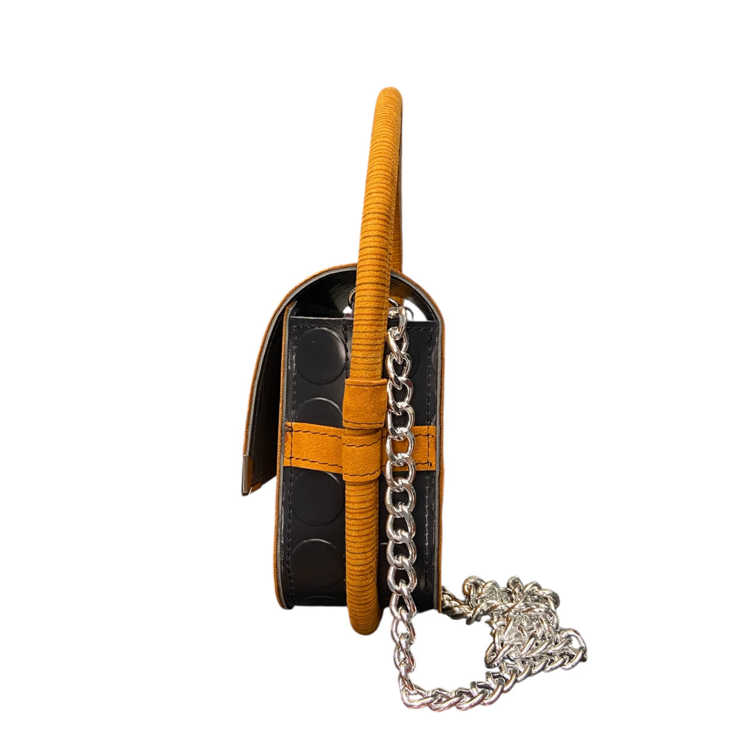 Chicca Maxi TOOitaly: Borsa donna Made in Italy compatta in pelle vegana a mano e tracolla