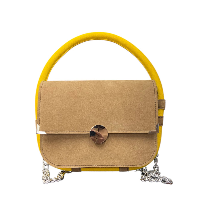 Chicca Maxi TOOitaly: Borsa donna Made in Italy compatta in pelle vegana a mano e tracolla