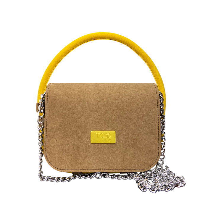 Chicca Maxi TOOitaly: Borsa donna Made in Italy compatta in pelle vegana a mano e tracolla