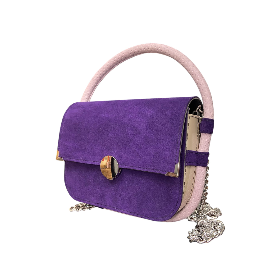 Chicca Maxi TOOitaly: Borsa donna Made in Italy compatta in pelle vegana a mano e tracolla