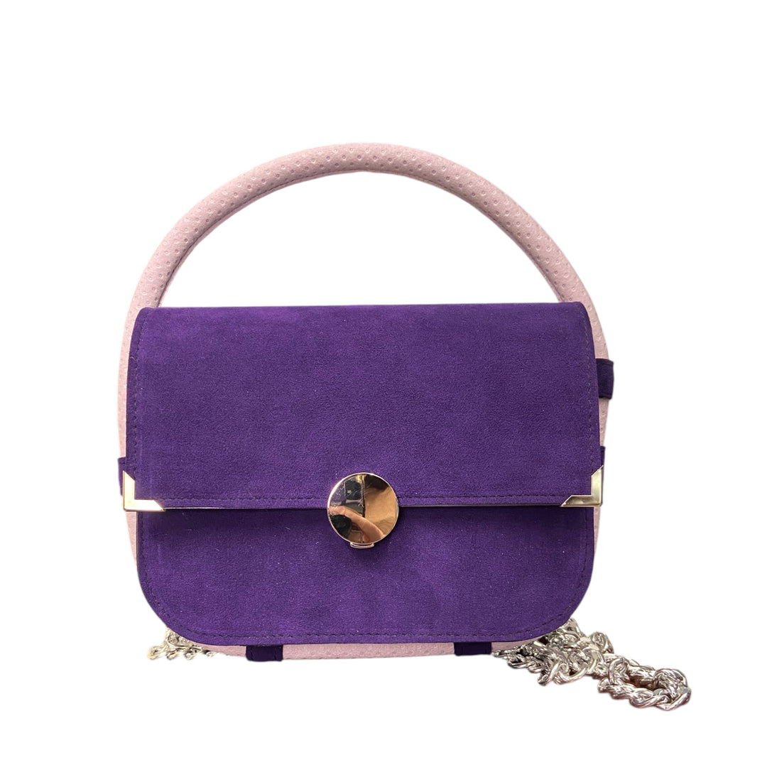 Chicca Maxi TOOitaly: Borsa donna Made in Italy compatta in pelle vegana a mano e tracolla