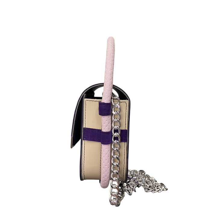 Chicca Maxi TOOitaly: Borsa donna Made in Italy compatta in pelle vegana a mano e tracolla