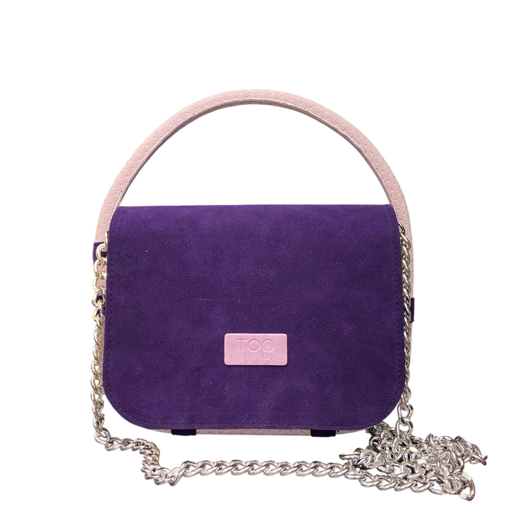 Chicca Maxi TOOitaly: Borsa donna Made in Italy compatta in pelle vegana a mano e tracolla