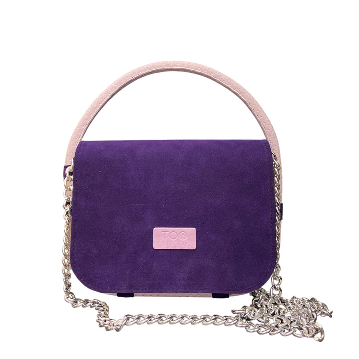 Chicca Maxi TOOitaly: Borsa donna Made in Italy compatta in pelle vegana a mano e tracolla