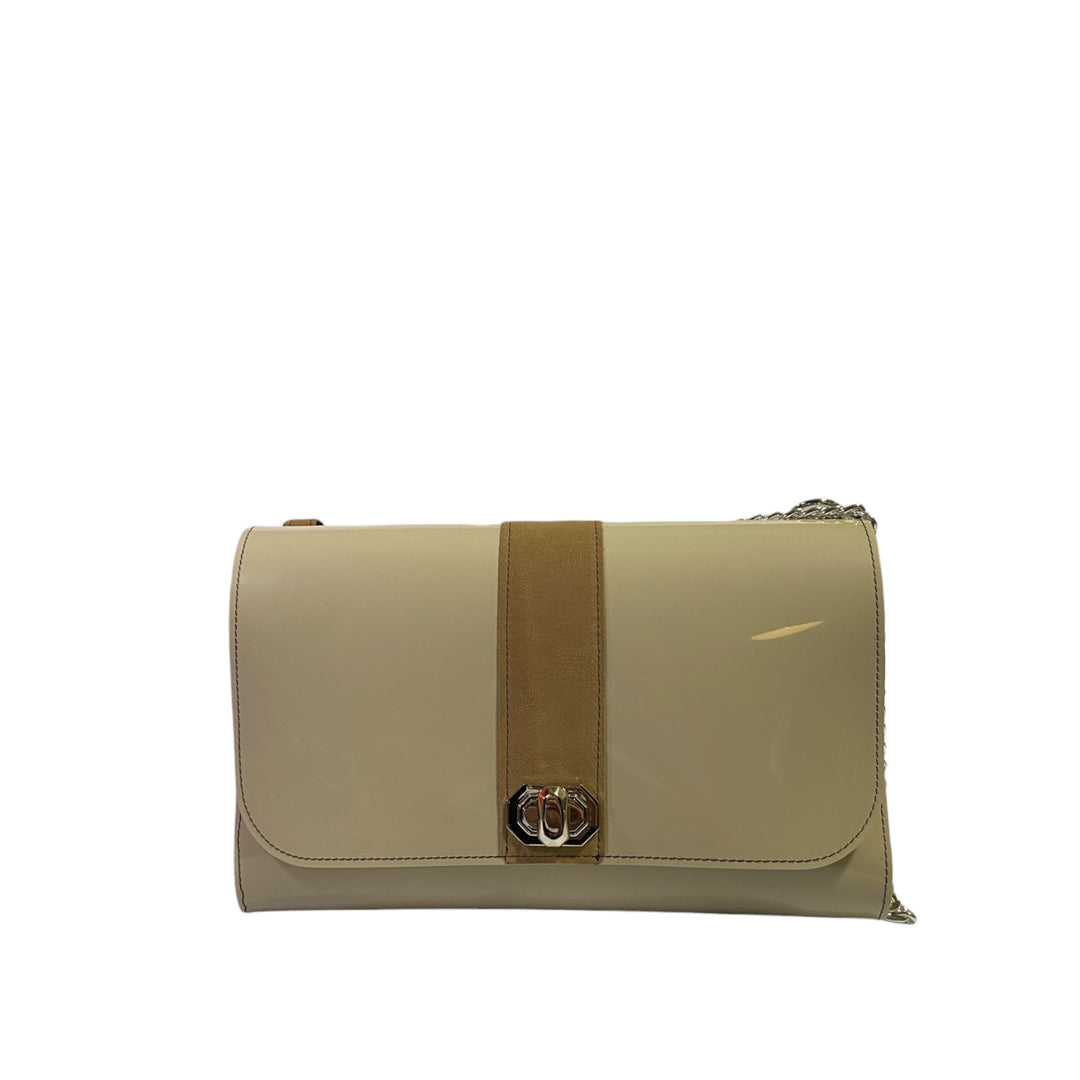 Clutch Maxi Beige & Cuoio – Borsa Elegante TOOitaly