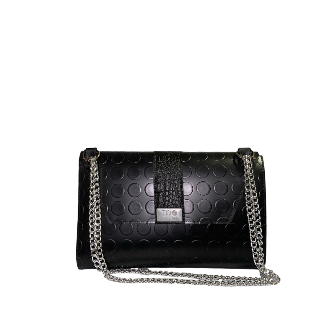 Clutch Maxi Black Texture – Borsa Elegante TOOitaly