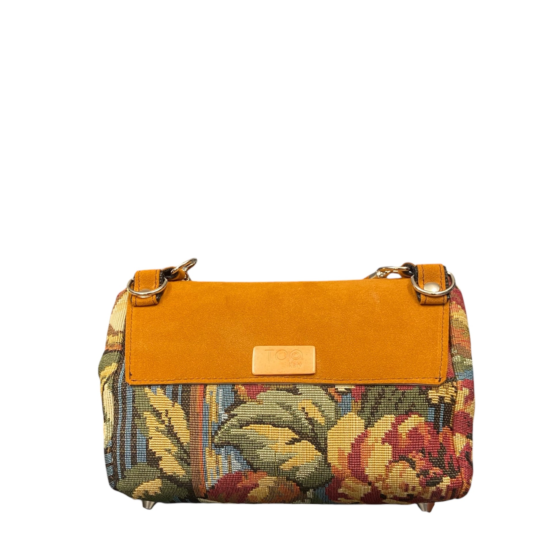 Mini Miura Bouclé Barocco Senape – Borsa Tweed Bouclé TOOitaly