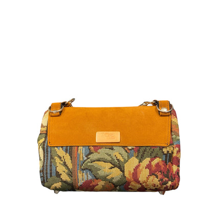 Mini Miura Bouclé Barocco Senape – Borsa Tweed Bouclé TOOitaly