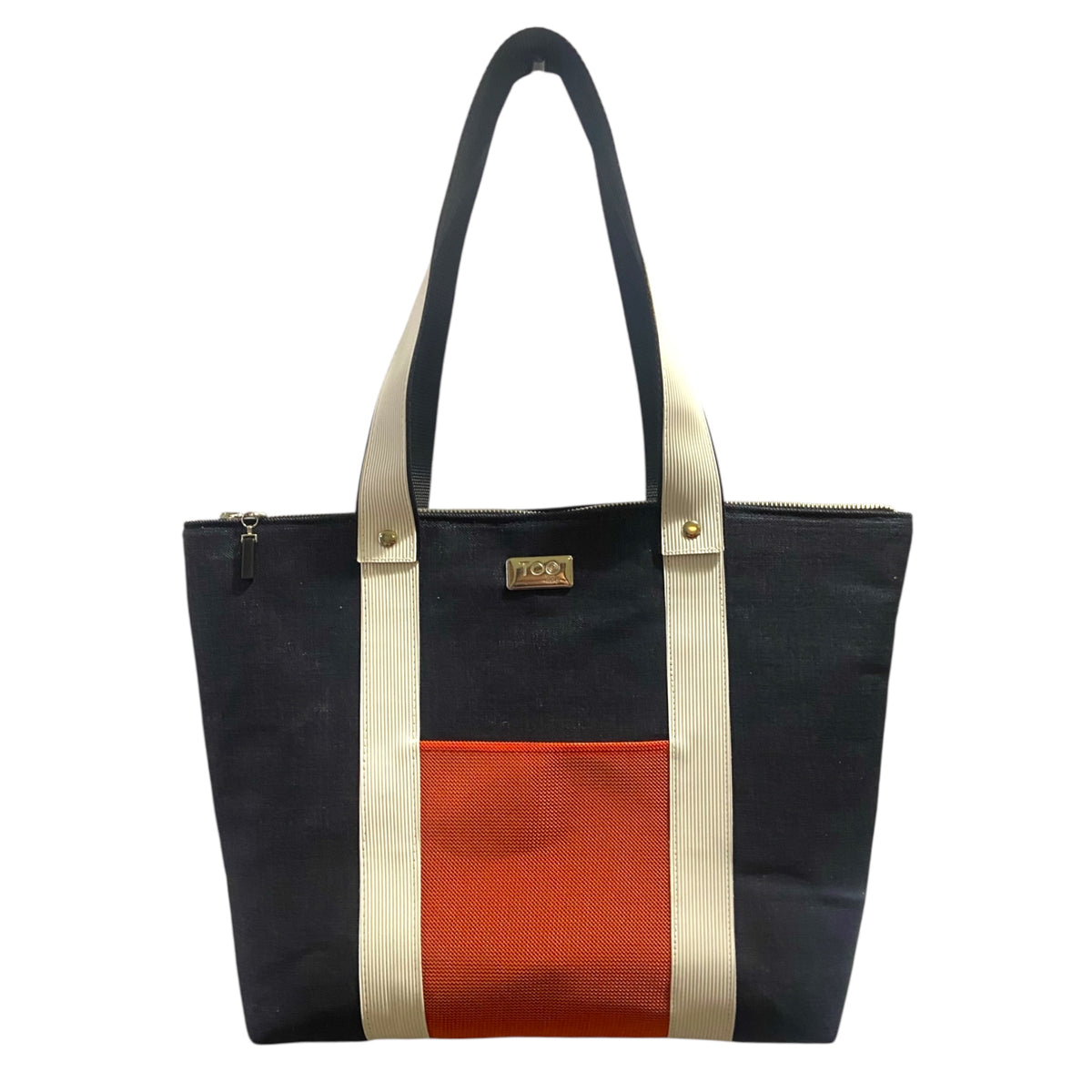 Shopper Blu Notte jeans con Manici in Alcantara – TOOitaly