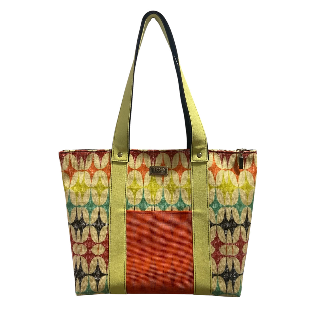 Shopper Geometrica Multicolor con Manici Lime – TOOitaly