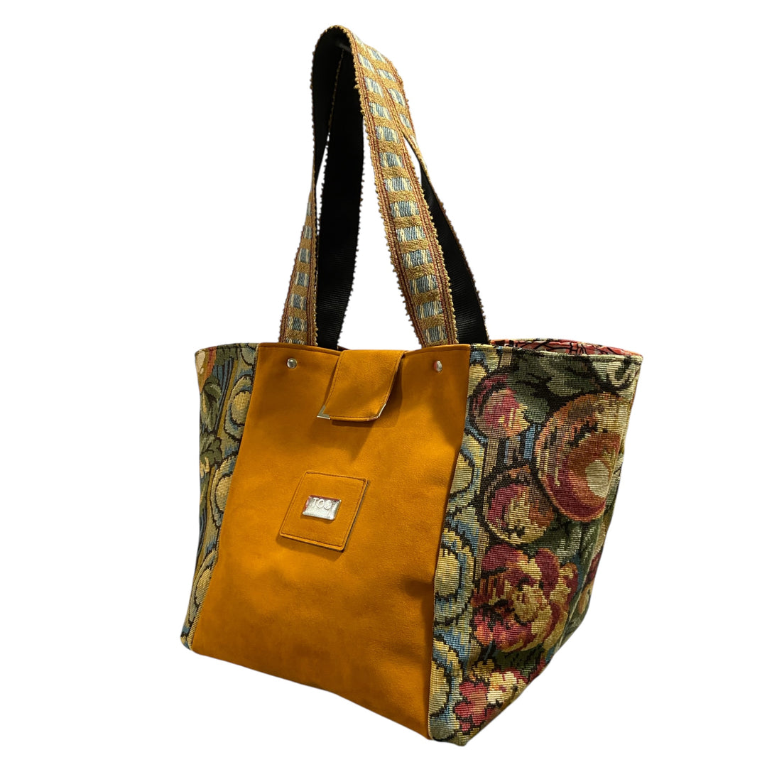 Tote Jacquard Barocco Senape – Borsa Capiente TOOitaly