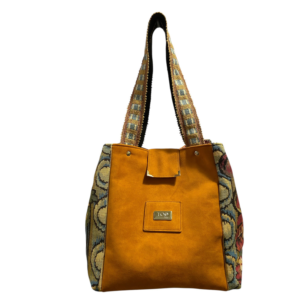 Tote Jacquard Barocco Senape – Borsa Capiente TOOitaly