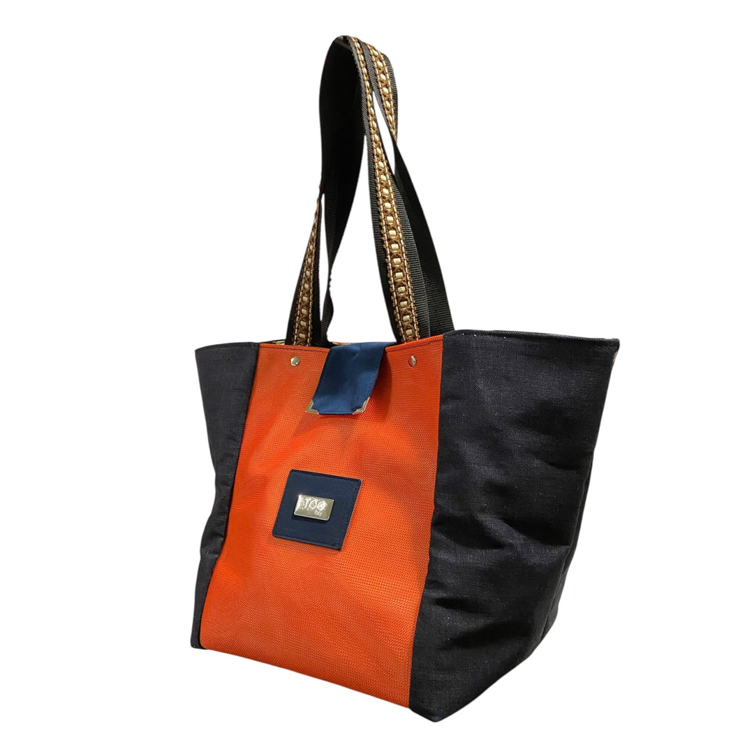 Tote jeans & Orange – Borsa Capiente TOOitaly