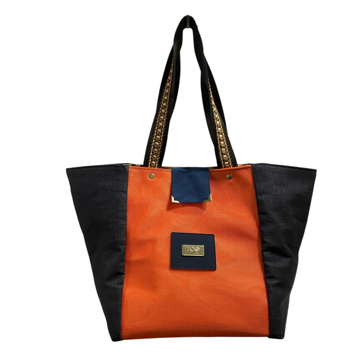 Tote jeans & Orange – Borsa Capiente TOOitaly