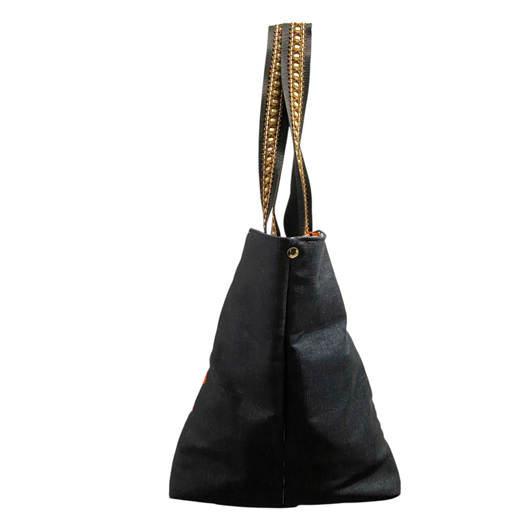 Tote jeans & Orange – Borsa Capiente TOOitaly