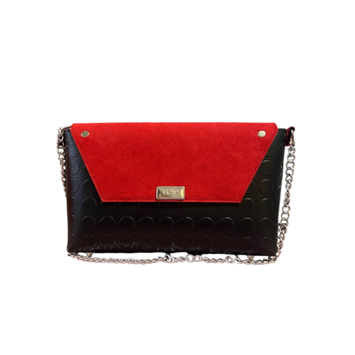 My Play XL Frange Rosso – Borsa Clutch con Catena TOOitaly