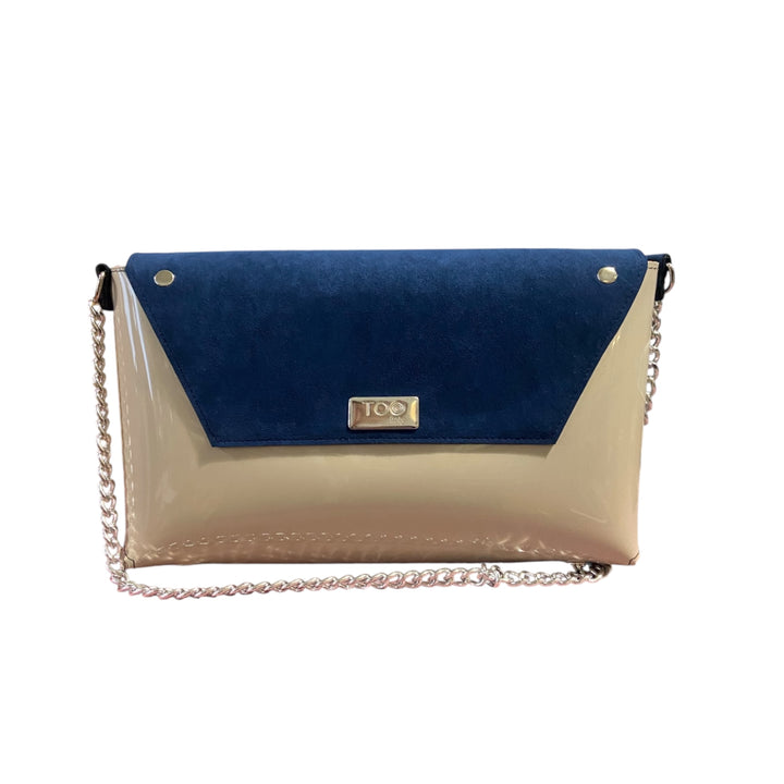 My Play XL Frange Blu – Borsa Clutch con Catena TOOitaly