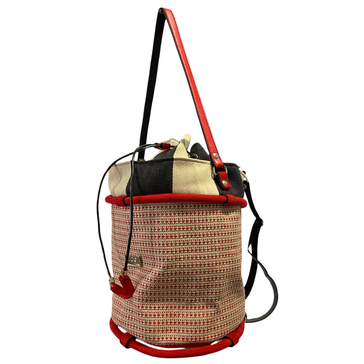 Secchiello Zaino Tweed Rosso – Borsa Zaino TOOitaly