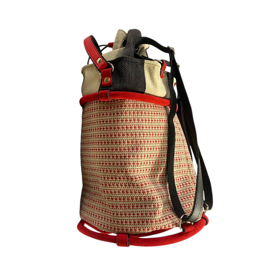 Secchiello Zaino Tweed Rosso – Borsa Zaino TOOitaly