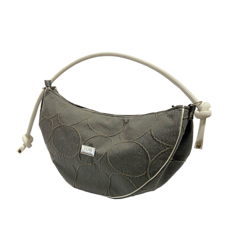 Luna Texture Circolare grigia  – Borsa Mezzaluna TOOitaly