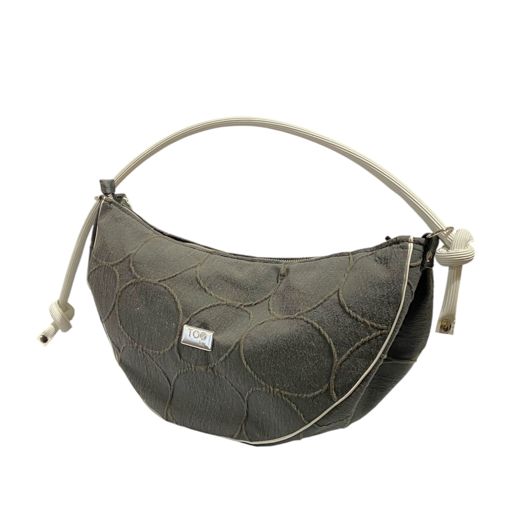 Luna Texture Circolare grigia  – Borsa Mezzaluna TOOitaly