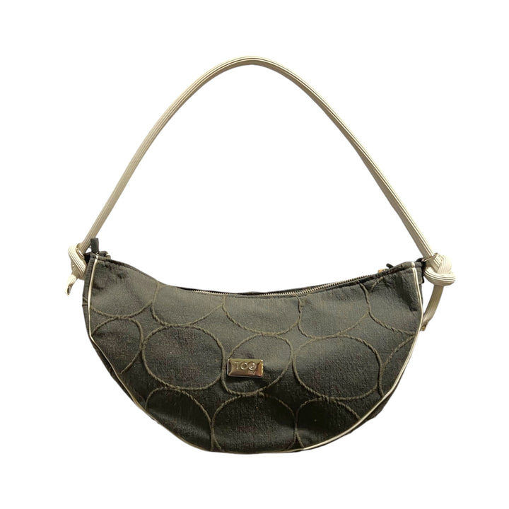 Luna Texture Circolare grigia  – Borsa Mezzaluna TOOitaly