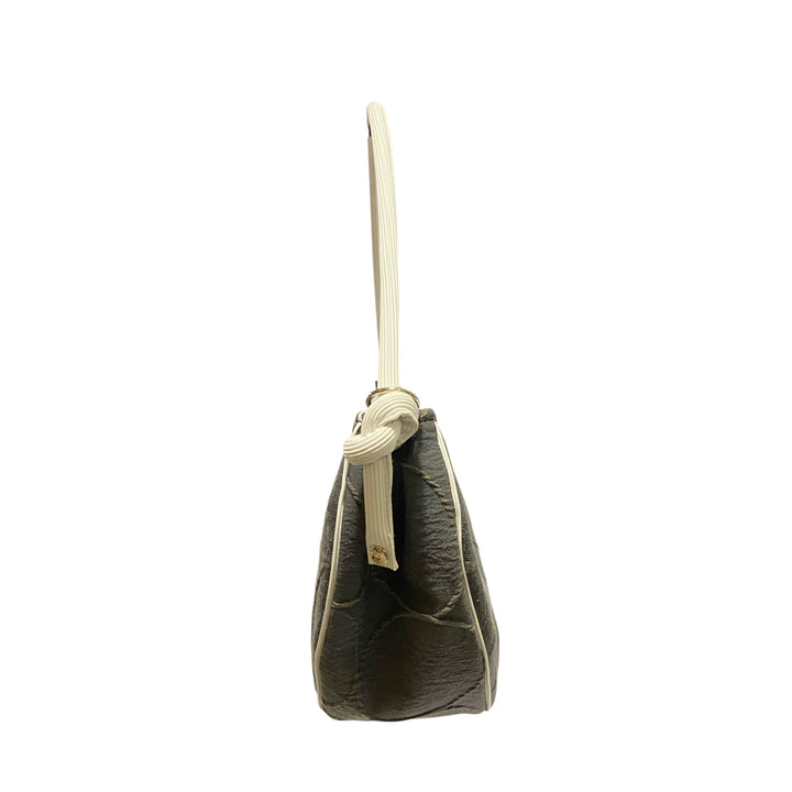 Luna Texture Circolare grigia  – Borsa Mezzaluna TOOitaly