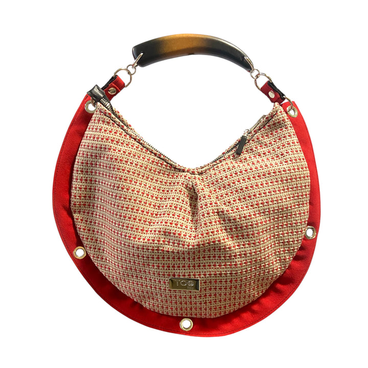 Horse Shoe Tweed Red - Borsa Ferro di Cavallo TOOitaly