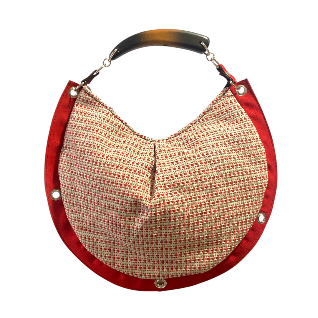 Horse Shoe Tweed Red - Borsa Ferro di Cavallo TOOitaly