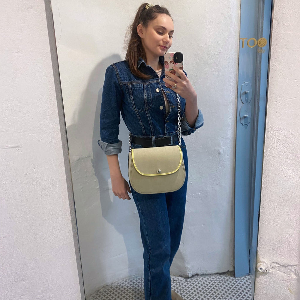 Borsa Everyday - Borsa donna a tracolla alcantara sabbia - Everyday
