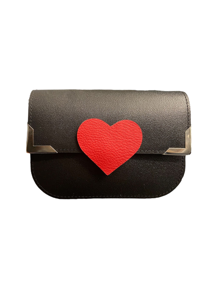 Chicca Mini Tracollina Vegan Nero Cuore - Chicca Mini