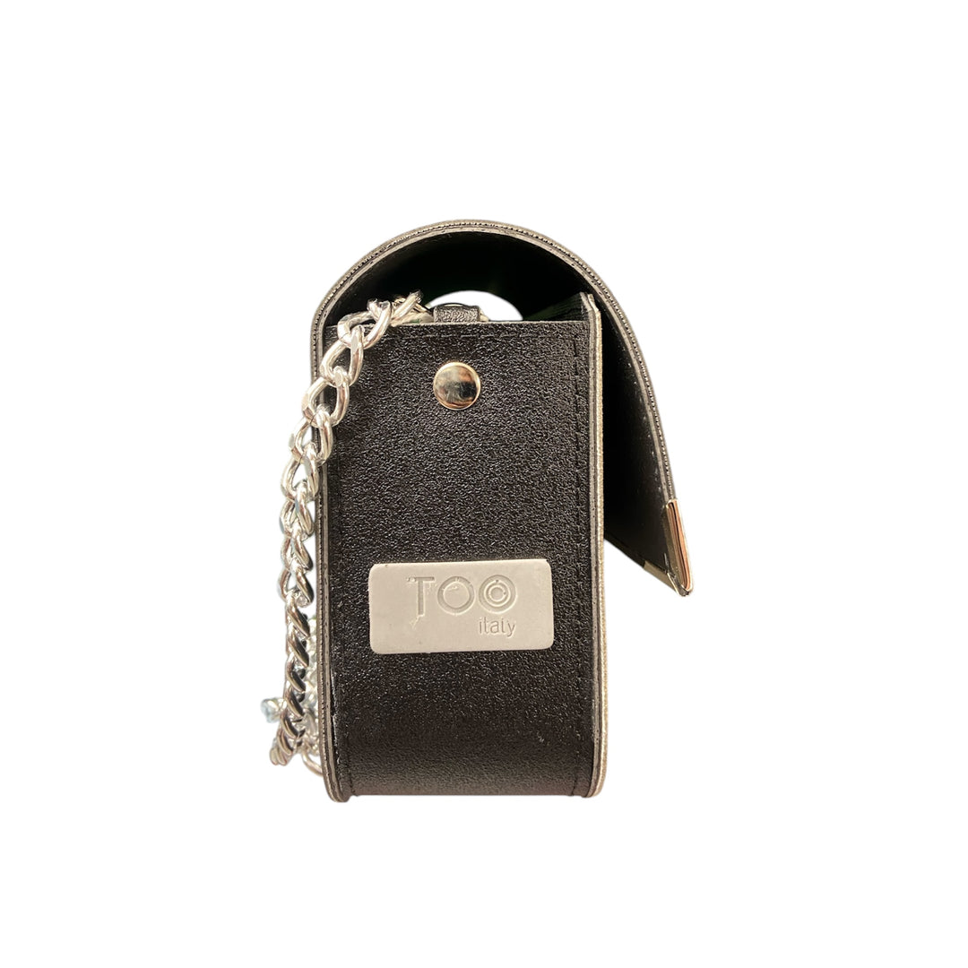 Chicca Maxi Alcantara nera e grigia - Messenger Bag con tracolla - Chicca Maxi